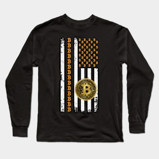 Bitcoin Flag Long Sleeve T-Shirt